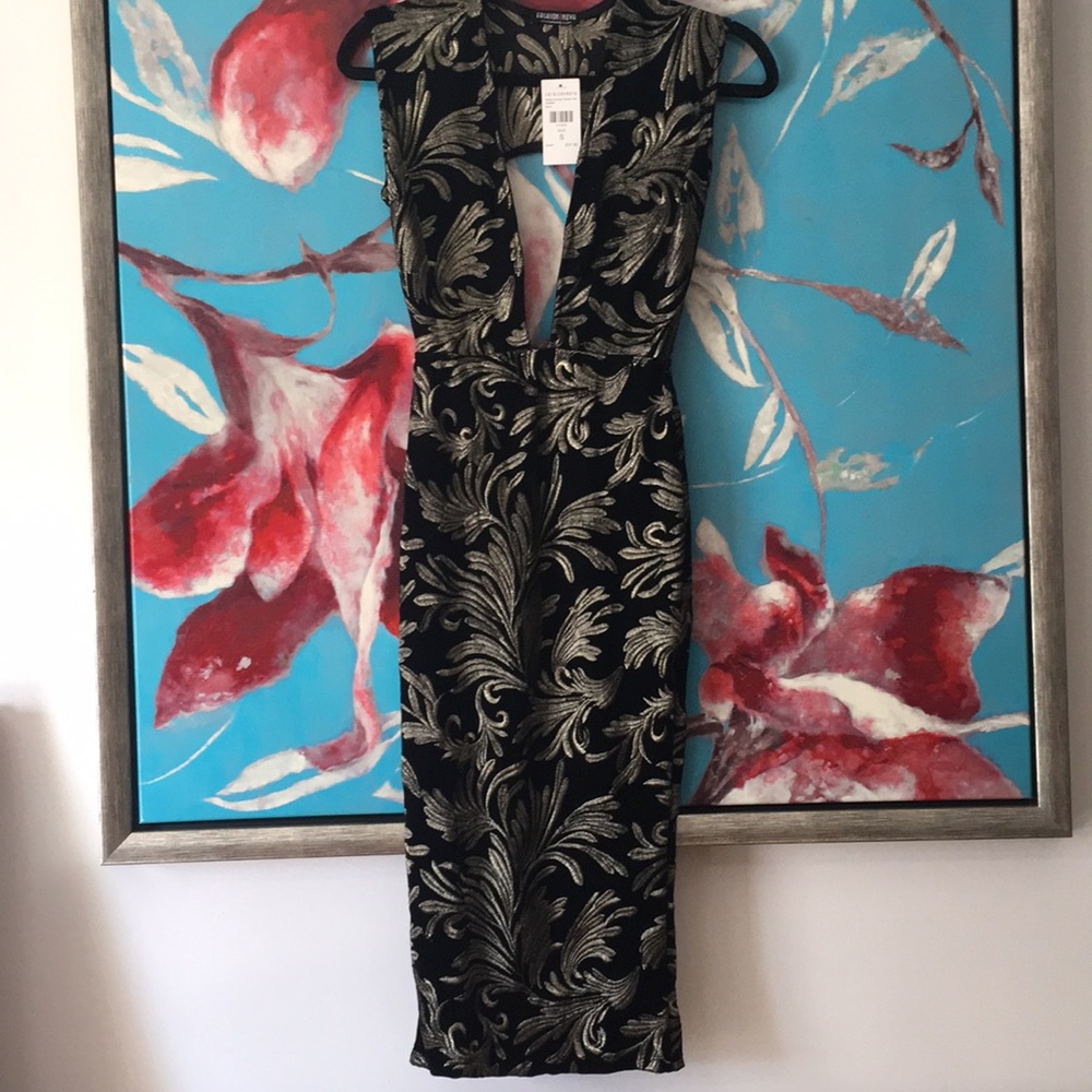 Black and gold velvet holiday dress